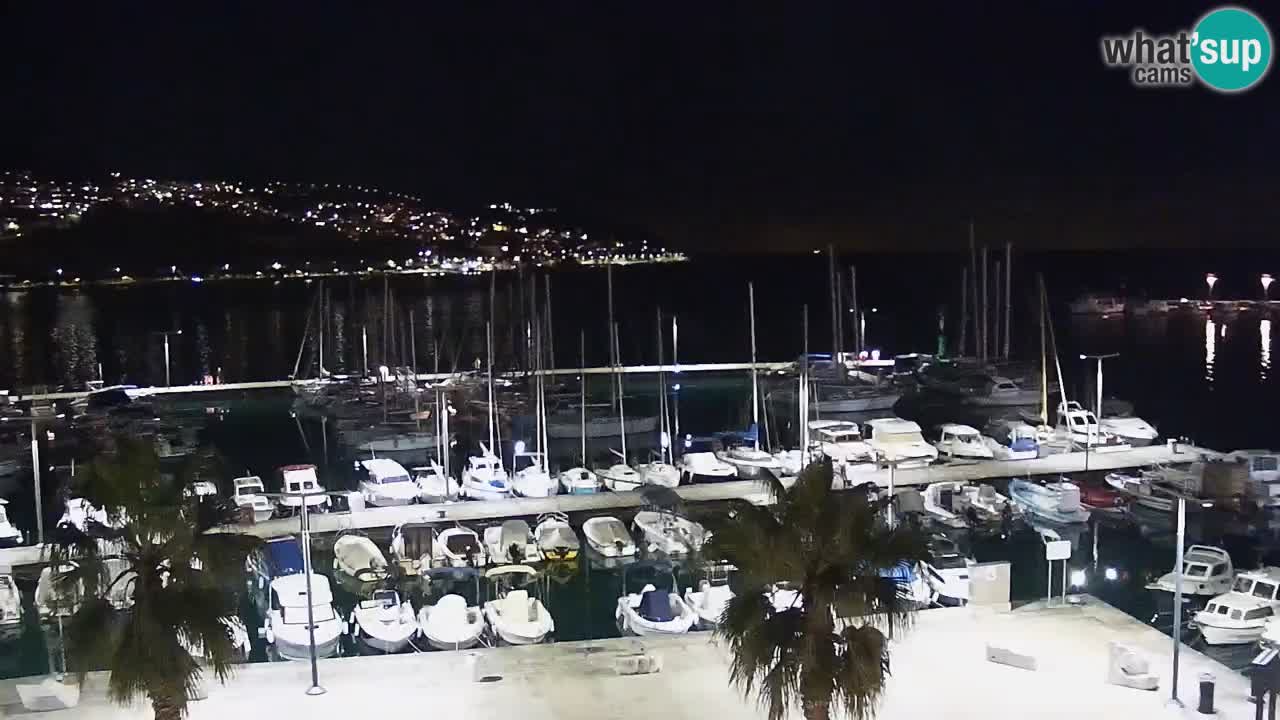 Webcam Koper – Panorama of the marina and promenade from the Grand Hotel Koper