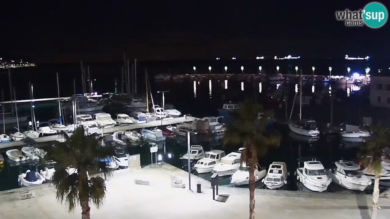 Webcam Koper – Panorama de la marina et de la promenade depuis le Grand Hotel Koper