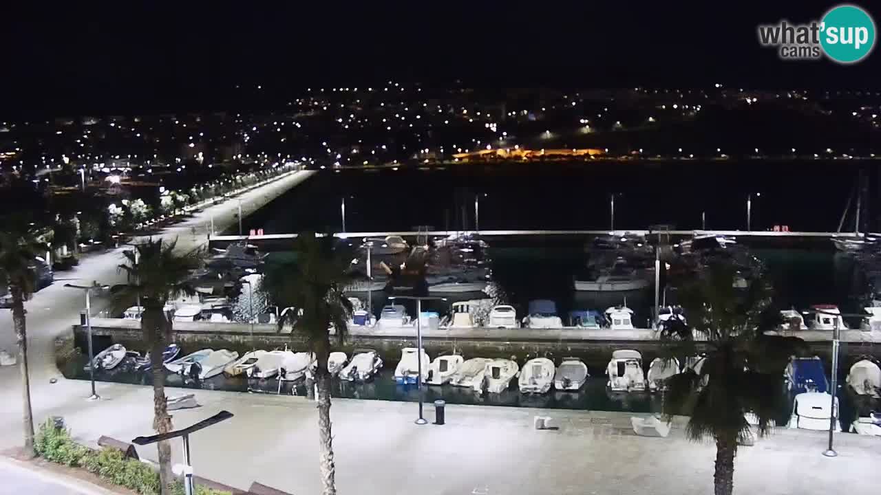 Webcam Koper – Panorama de la marina et de la promenade depuis le Grand Hotel Koper