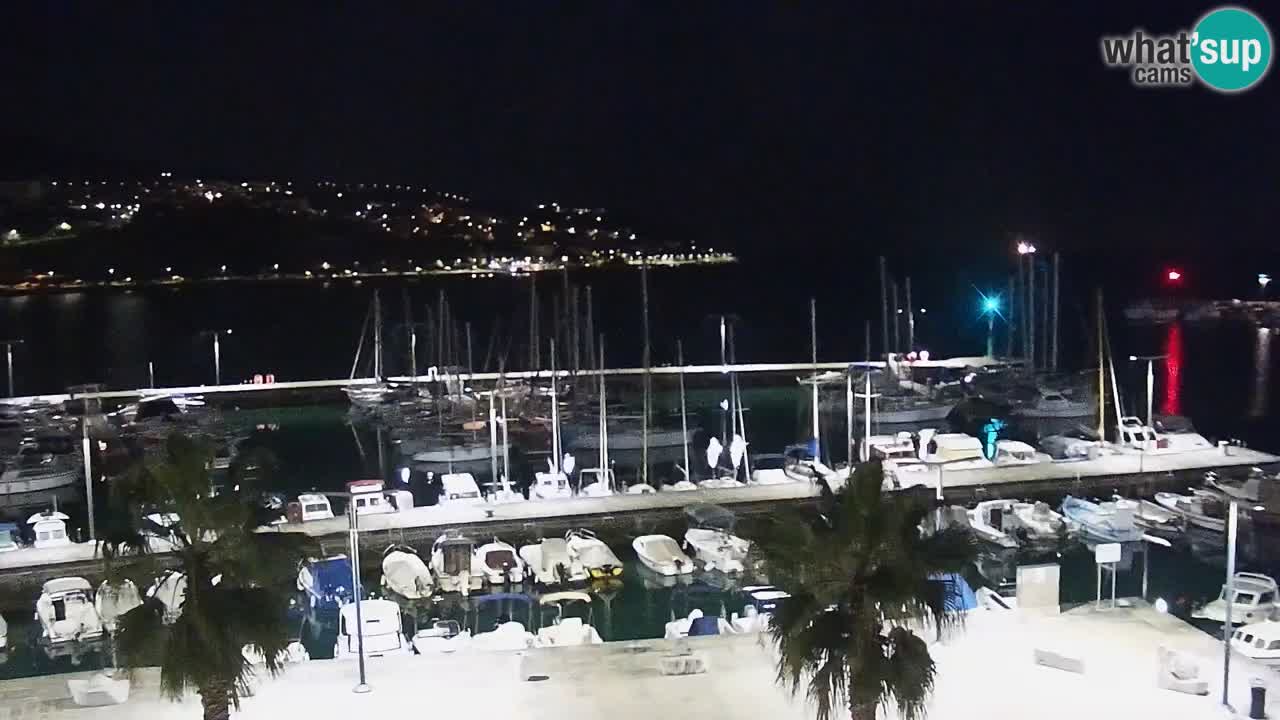 Webcam Koper – Panorama of the marina and promenade from the Grand Hotel Koper