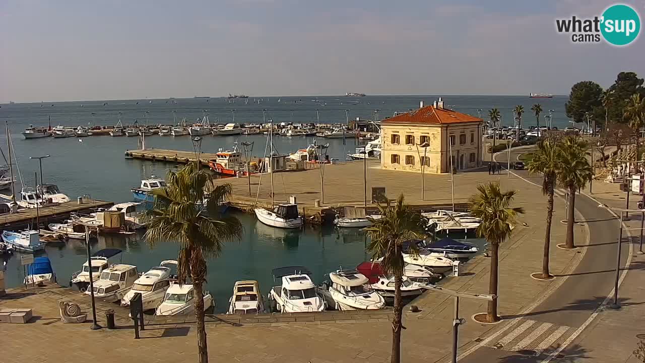 Webcam Capodistria – marina e lungo mare dall’Hotel Grand Koper