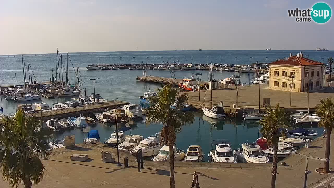 Spletna kamera Koper – Panorama na marino in promenado s Hotela Grand Koper