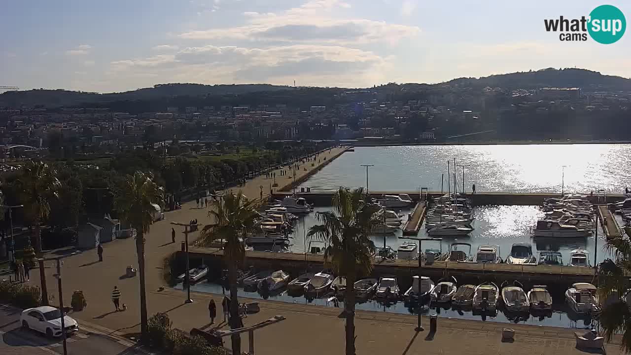 Camera en vivo Koper – puerto deportivo y paseo marítimo desde el Hotel Grand Koper