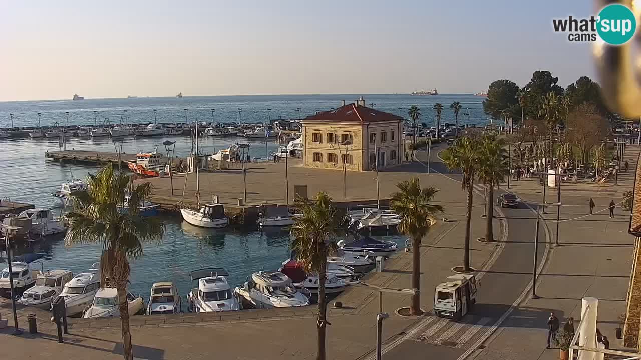 Spletna kamera Koper – Panorama na marino in promenado s Hotela Grand Koper