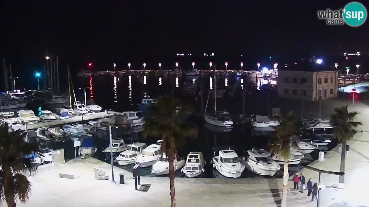 Camera en vivo Koper – puerto deportivo y paseo marítimo desde el Hotel Grand Koper