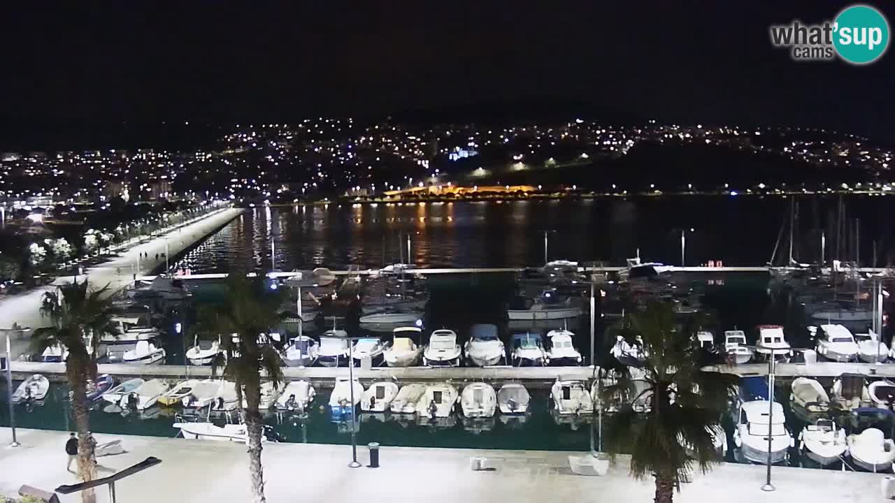 Spletna kamera Koper – Panorama na marino in promenado s Hotela Grand Koper