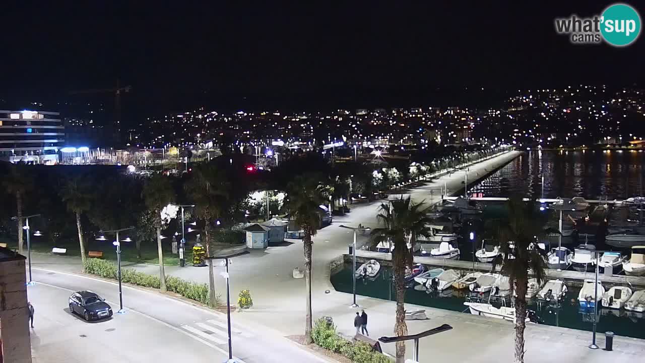 Webcam Koper – Panorama de la marina et de la promenade depuis le Grand Hotel Koper