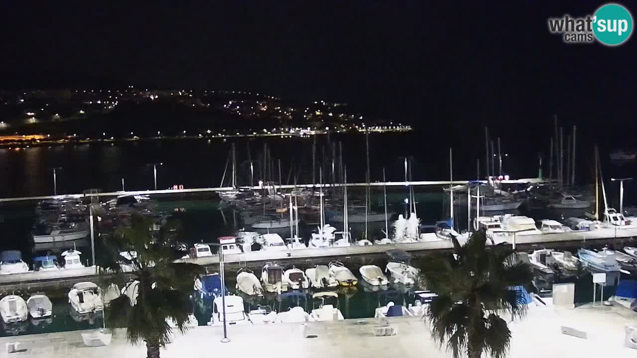 Camera en vivo Koper – puerto deportivo y paseo marítimo desde el Hotel Grand Koper