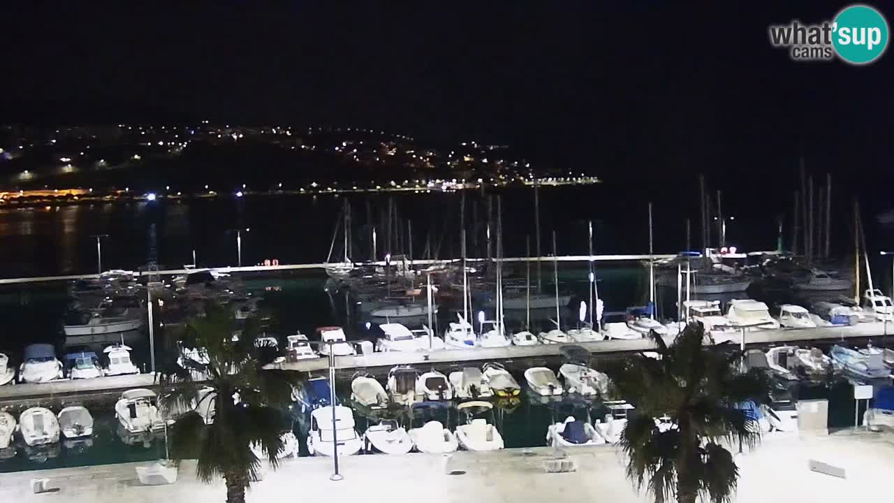 Webcam Koper – Panorama de la marina et de la promenade depuis le Grand Hotel Koper