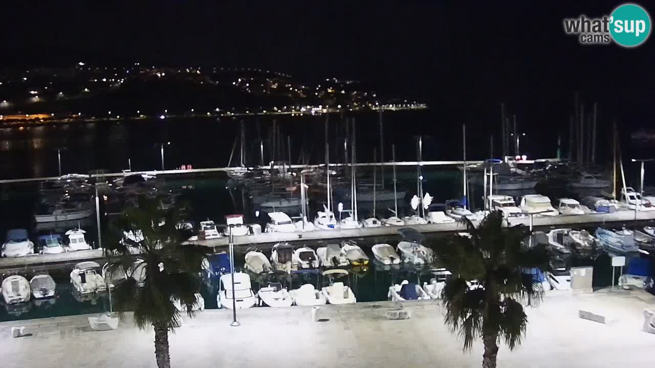 Spletna kamera Koper – Panorama na marino in promenado s Hotela Grand Koper