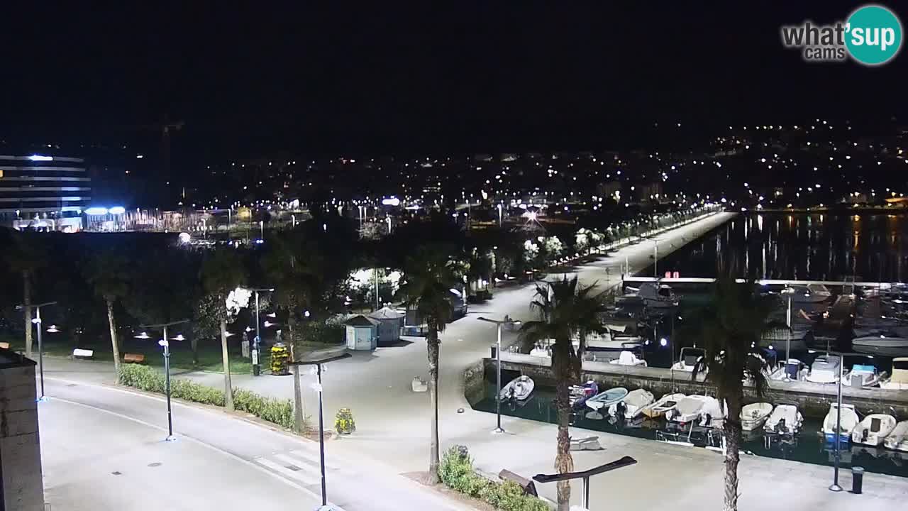 Webcam Koper – Panorama of the marina and promenade from the Grand Hotel Koper