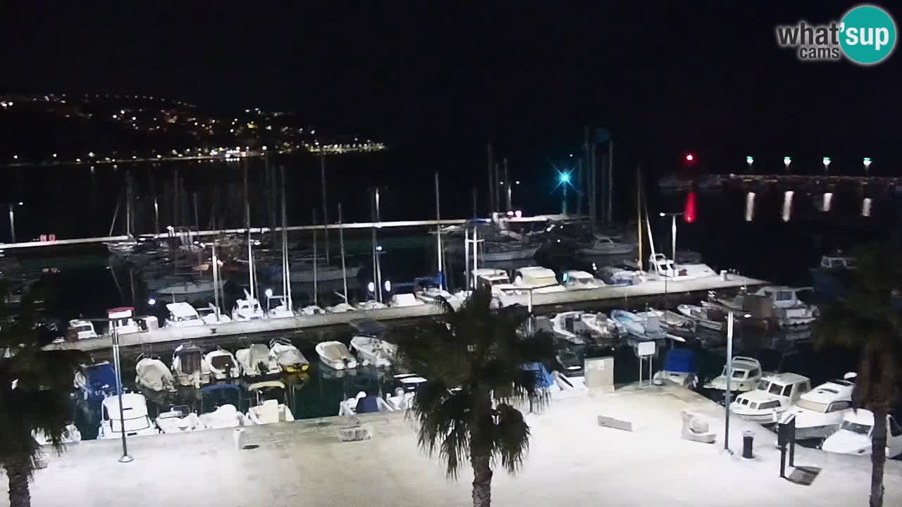 Webcam Koper – Panorama of the marina and promenade from the Grand Hotel Koper