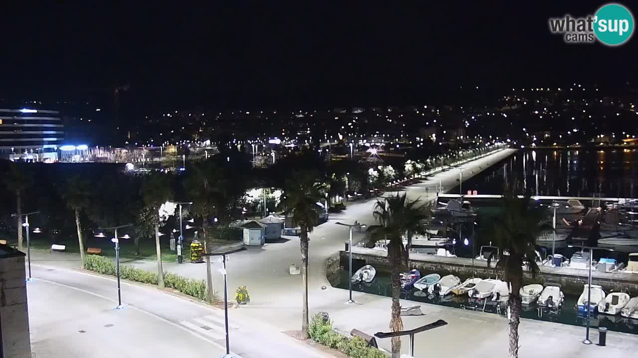 Webcam Koper – Panorama of the marina and promenade from the Grand Hotel Koper