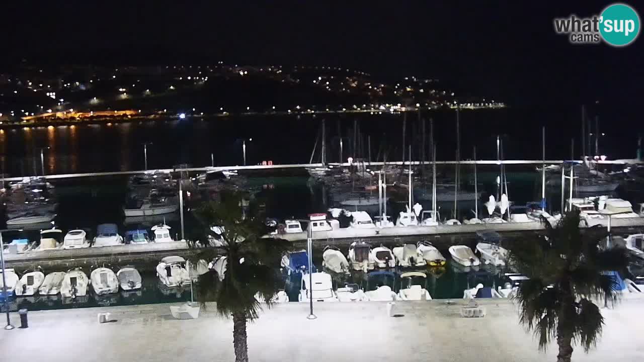 Camera en vivo Koper – puerto deportivo y paseo marítimo desde el Hotel Grand Koper