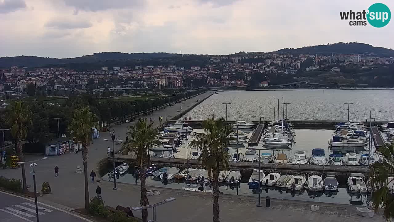 Spletna kamera Koper – Panorama na marino in promenado s Hotela Grand Koper