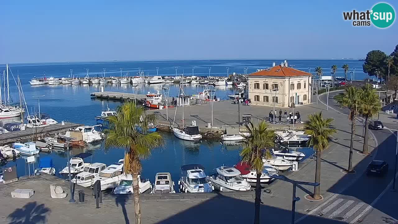 Webcam Capodistria – marina e lungo mare dall’Hotel Grand Koper