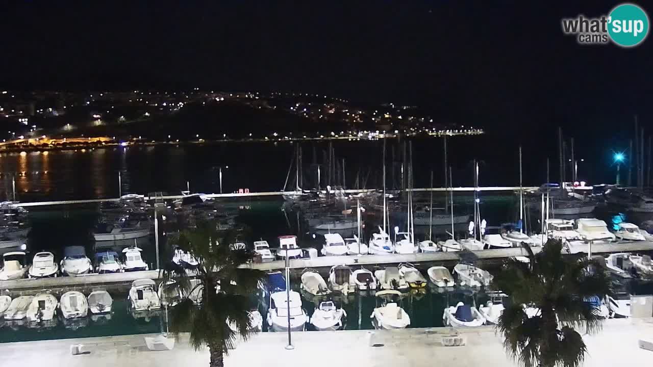 Webcam Koper – Panorama de la marina et de la promenade depuis le Grand Hotel Koper