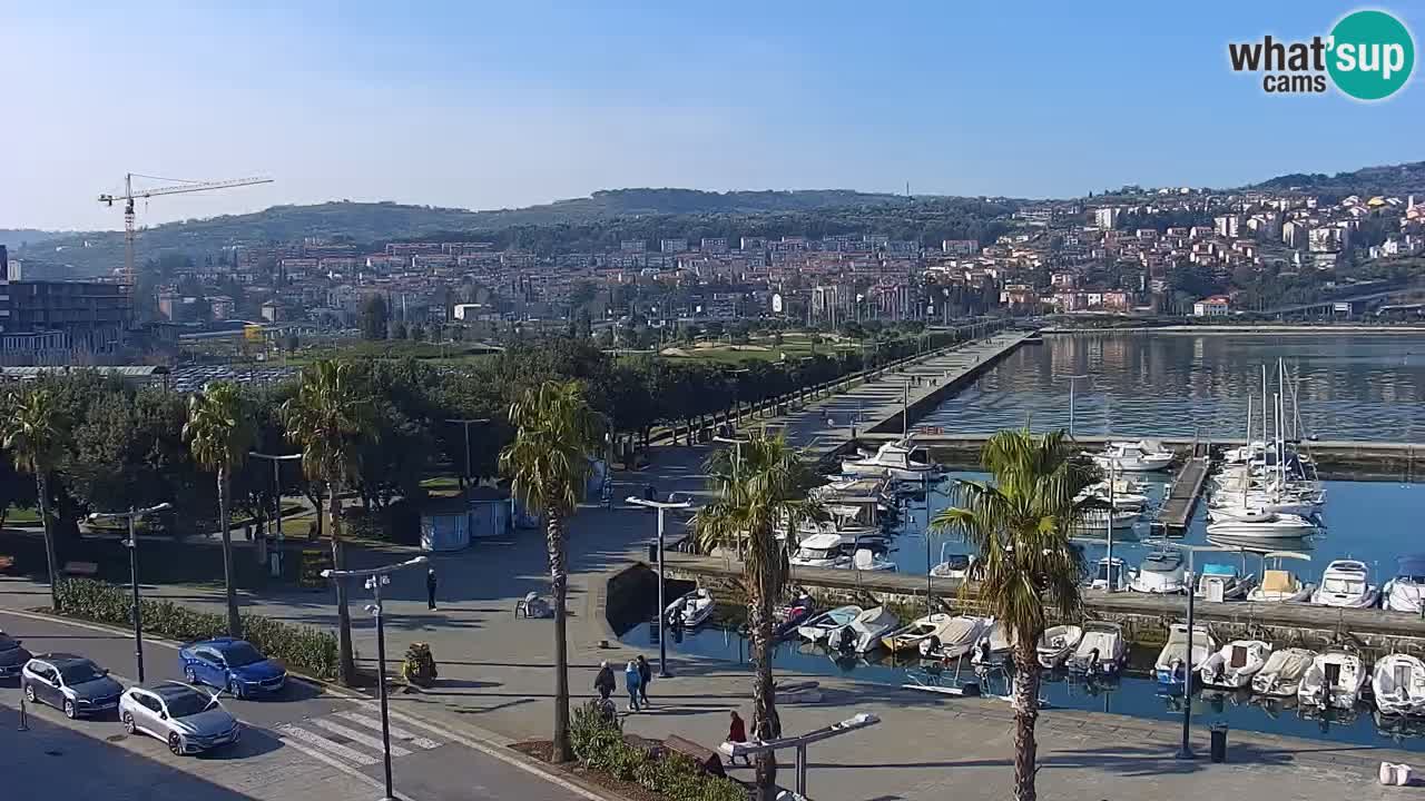 Webcam Capodistria – marina e lungo mare dall’Hotel Grand Koper