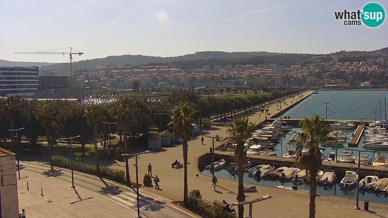 Webcam Capodistria – marina e lungo mare dall’Hotel Grand Koper