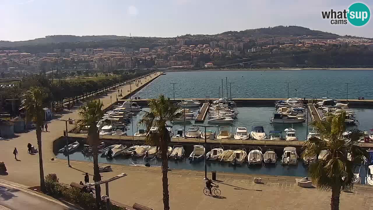 Spletna kamera Koper – Panorama na marino in promenado s Hotela Grand Koper