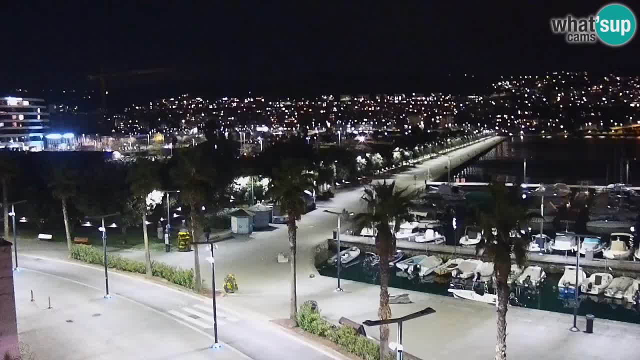 Webcam Koper – Panorama of the marina and promenade from the Grand Hotel Koper