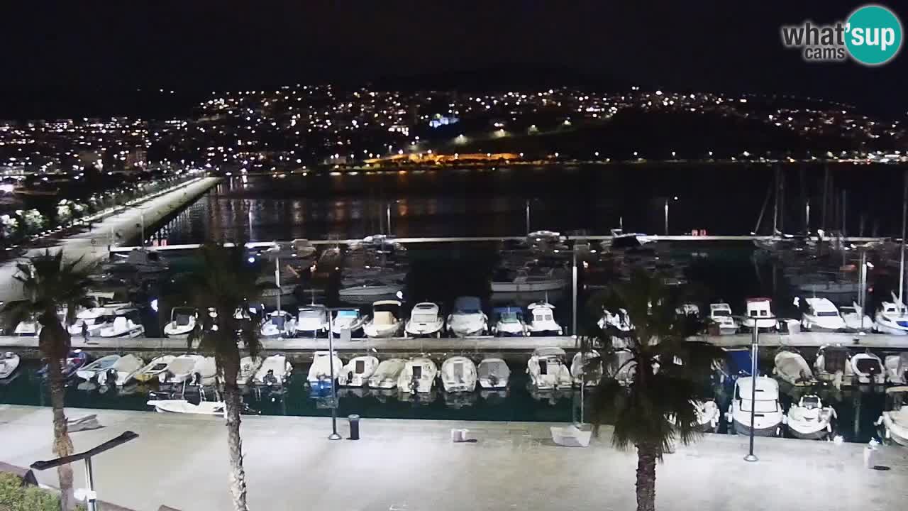 Webcam Koper – Panorama of the marina and promenade from the Grand Hotel Koper