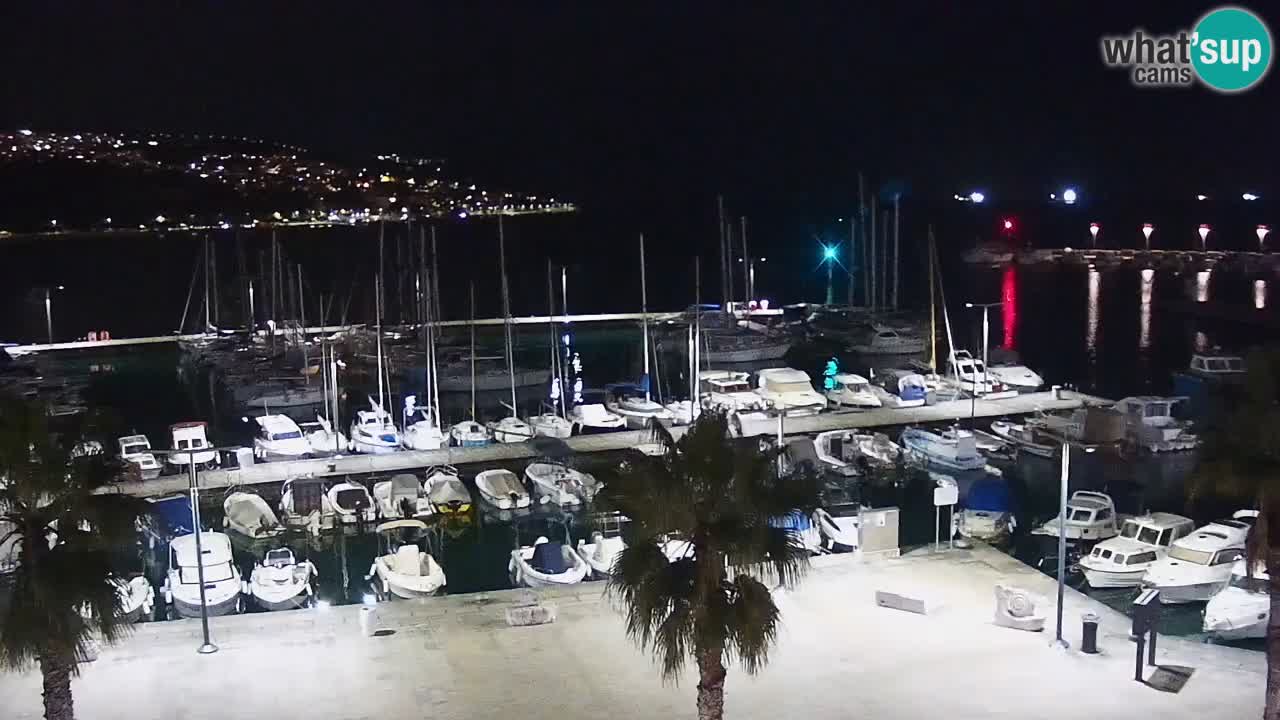 Webcam Koper – Panorama of the marina and promenade from the Grand Hotel Koper