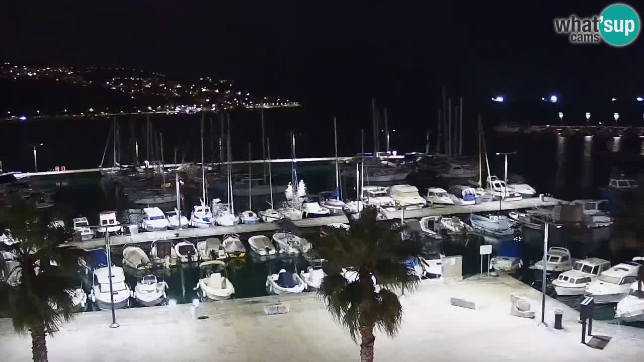 Camera en vivo Koper – puerto deportivo y paseo marítimo desde el Hotel Grand Koper
