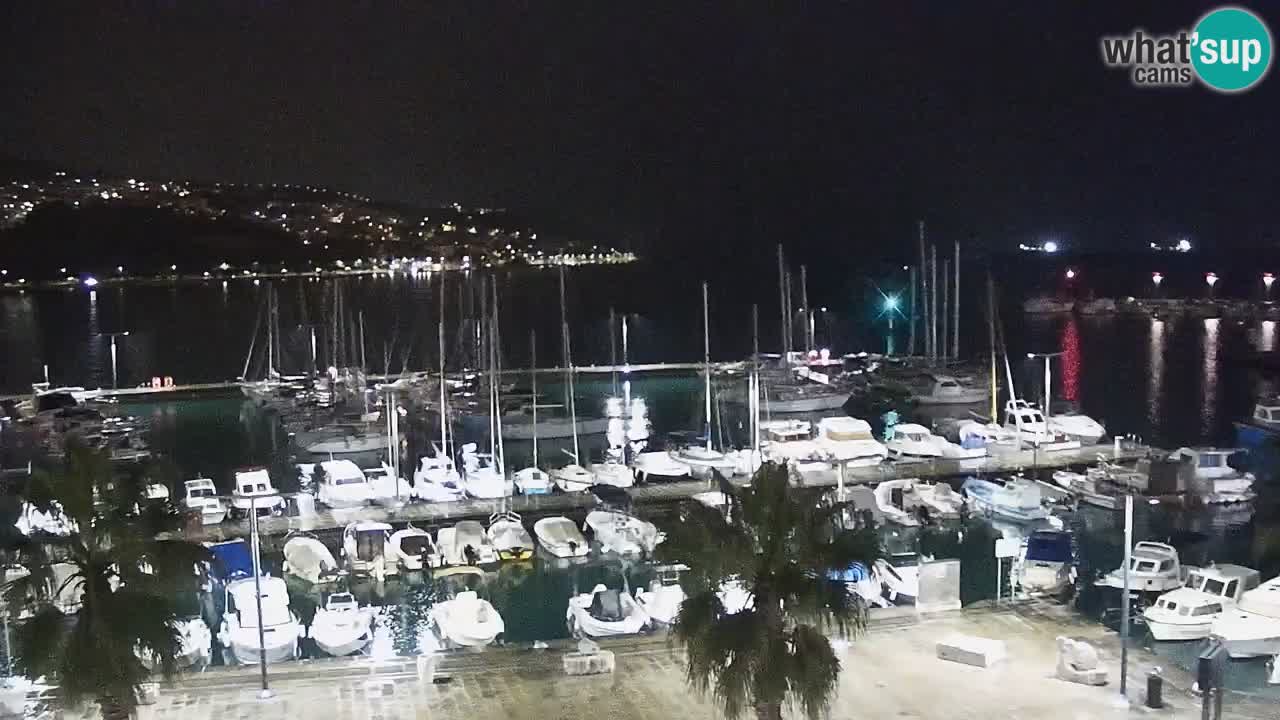Webcam Koper – Panorama de la marina et de la promenade depuis le Grand Hotel Koper