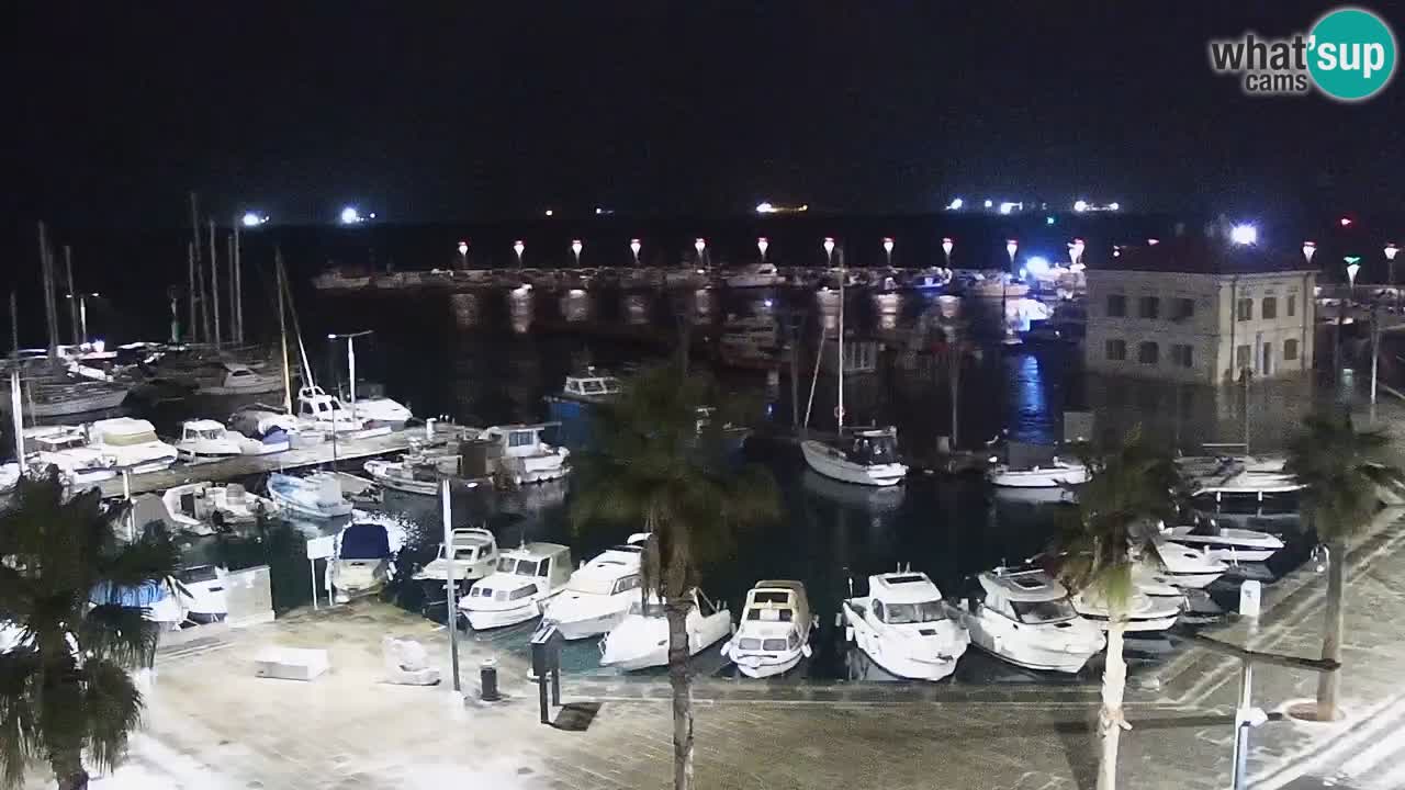 Webcam Koper – Panorama de la marina et de la promenade depuis le Grand Hotel Koper