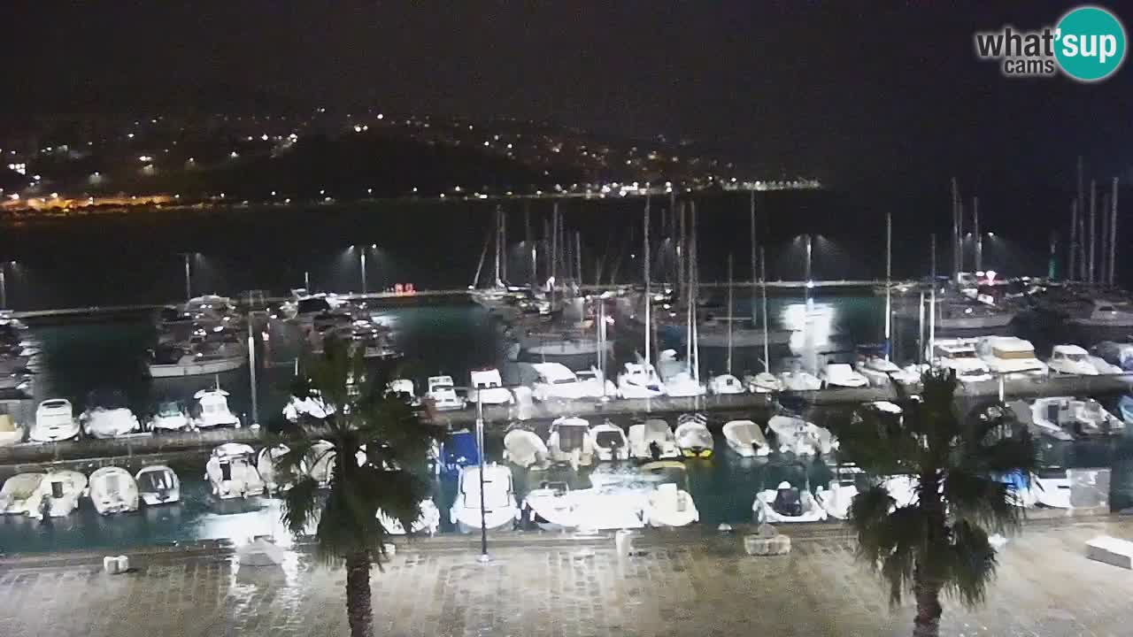 Spletna kamera Koper – Panorama na marino in promenado s Hotela Grand Koper