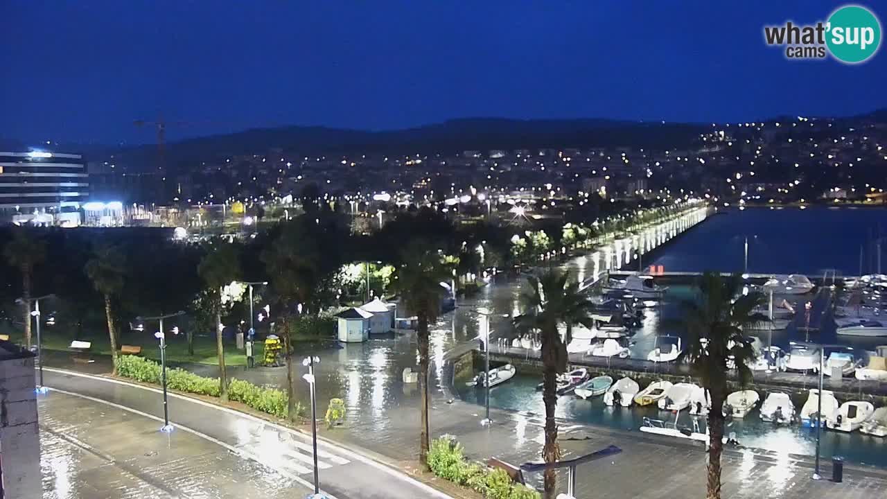 Webcam Koper – Panorama de la marina et de la promenade depuis le Grand Hotel Koper