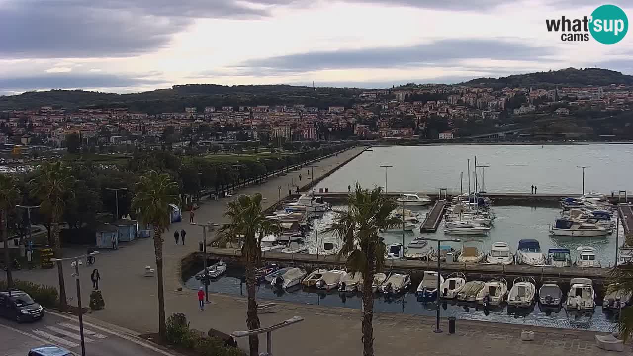 Spletna kamera Luka Koper v živo – Potniški terminal in tovorno pristanišče – Slovenija