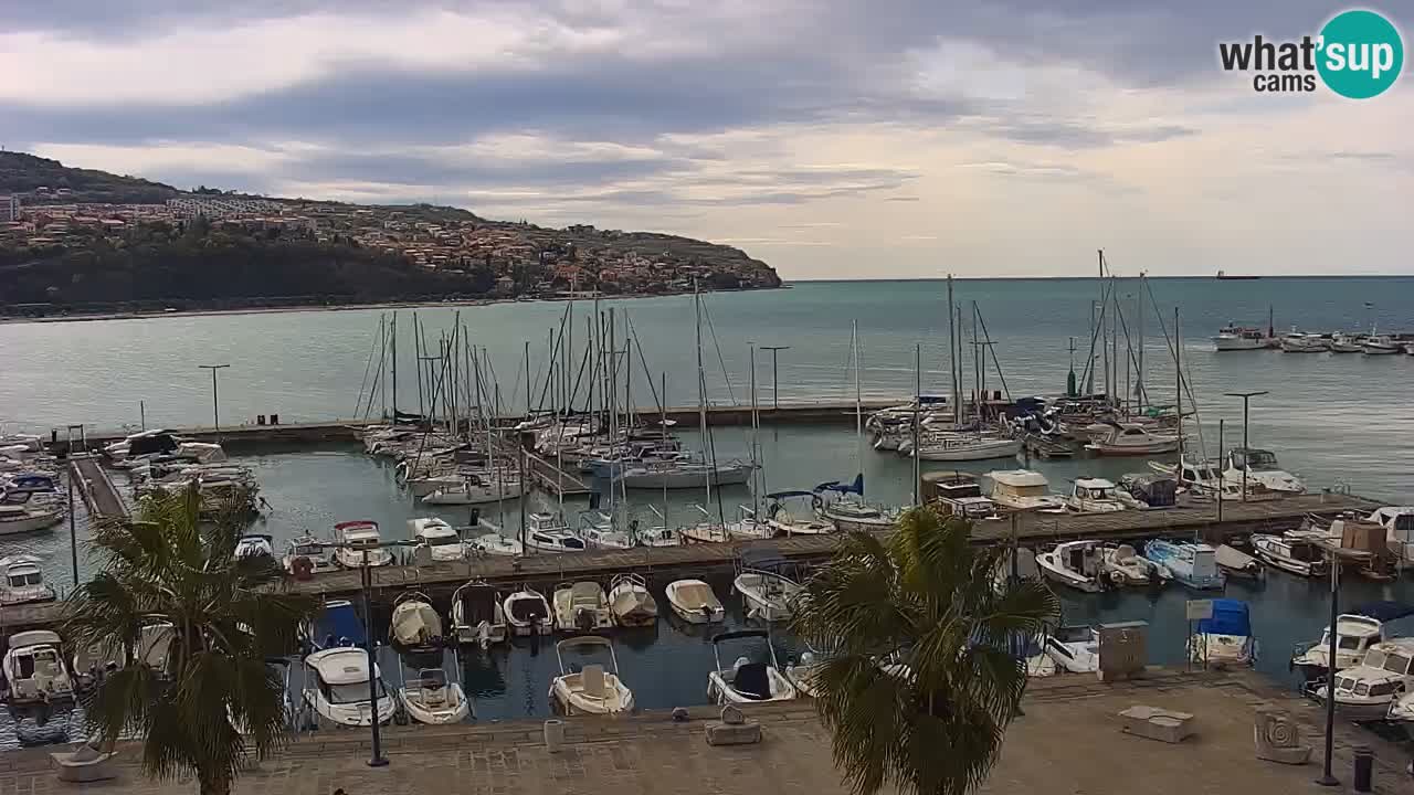 Camera en vivo Koper – puerto deportivo y paseo marítimo desde el Hotel Grand Koper
