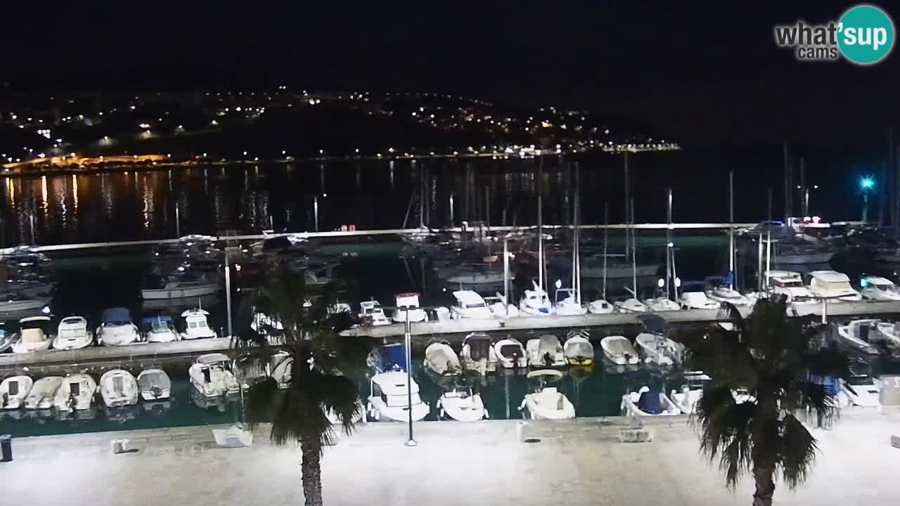 Webcam Koper – Panorama of the marina and promenade from the Grand Hotel Koper