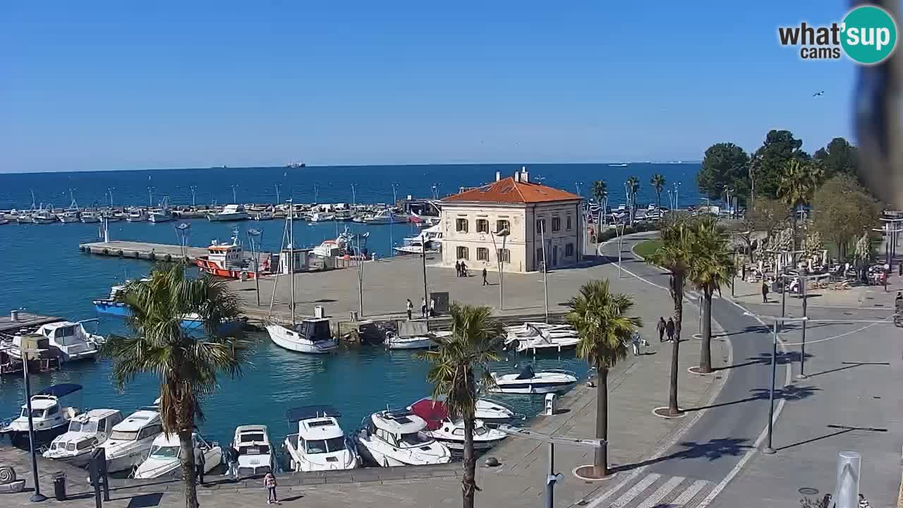 Webcam en direct du port de Koper – port de croisière et de fret – Slovénie