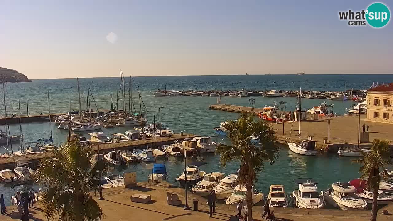 Spletna kamera Koper – Panorama na marino in promenado s Hotela Grand Koper