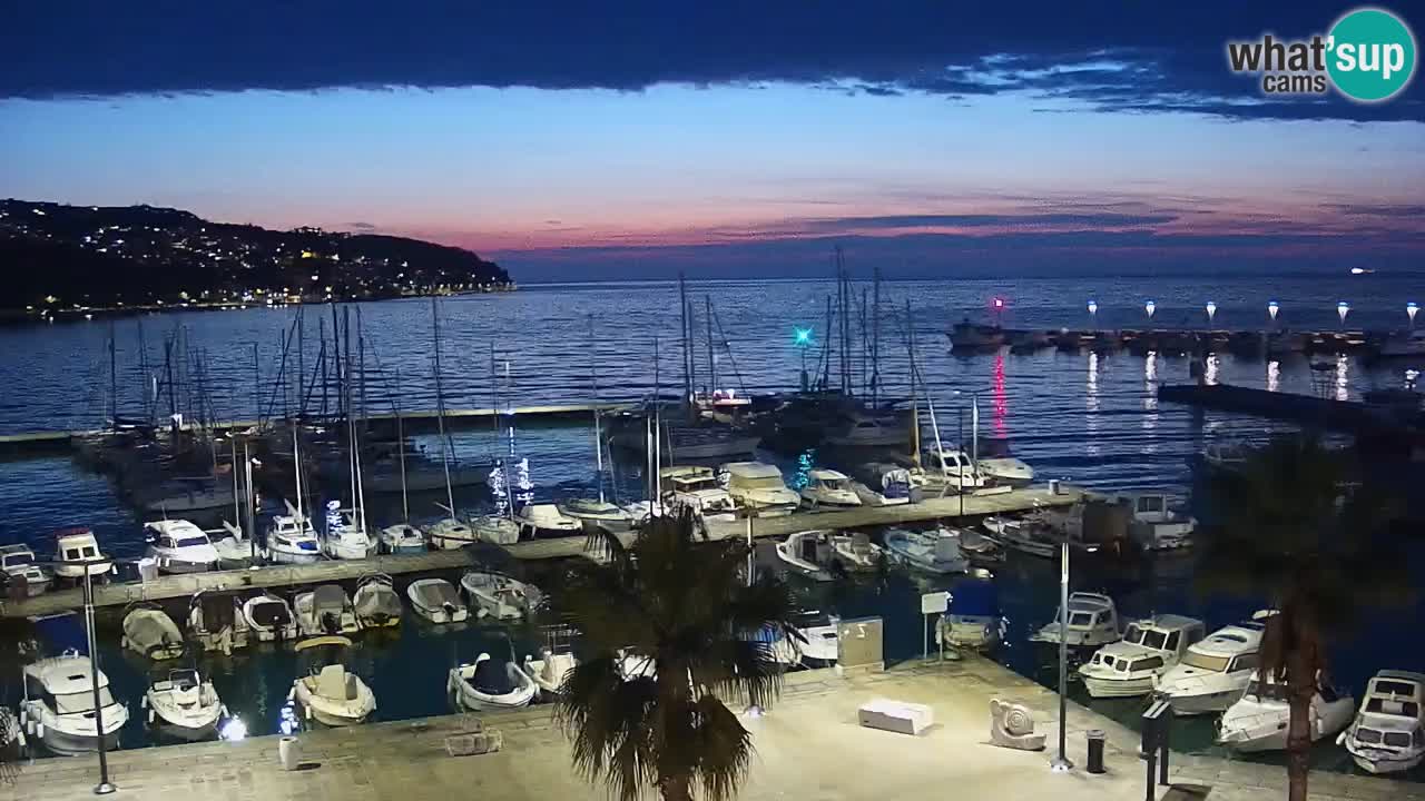 Camera en vivo Koper – puerto deportivo y paseo marítimo desde el Hotel Grand Koper