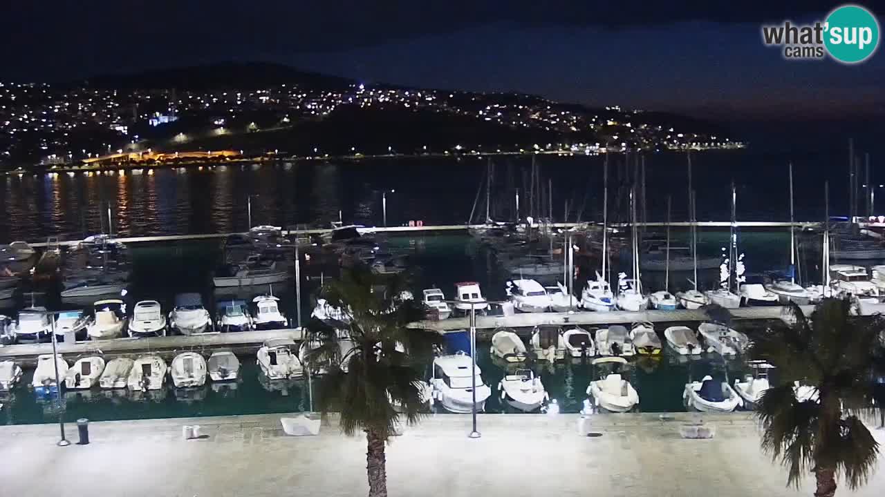 Webcam Koper – Panorama of the marina and promenade from the Grand Hotel Koper