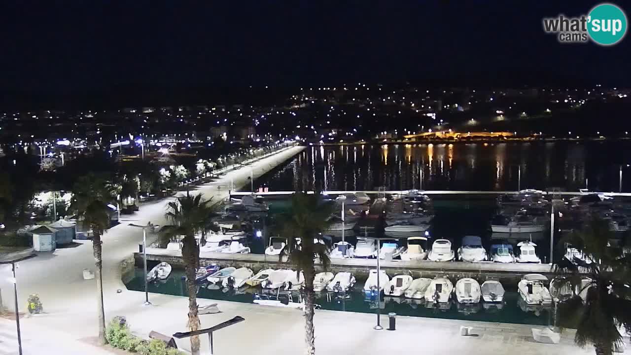 Webcam Koper – Panorama of the marina and promenade from the Grand Hotel Koper