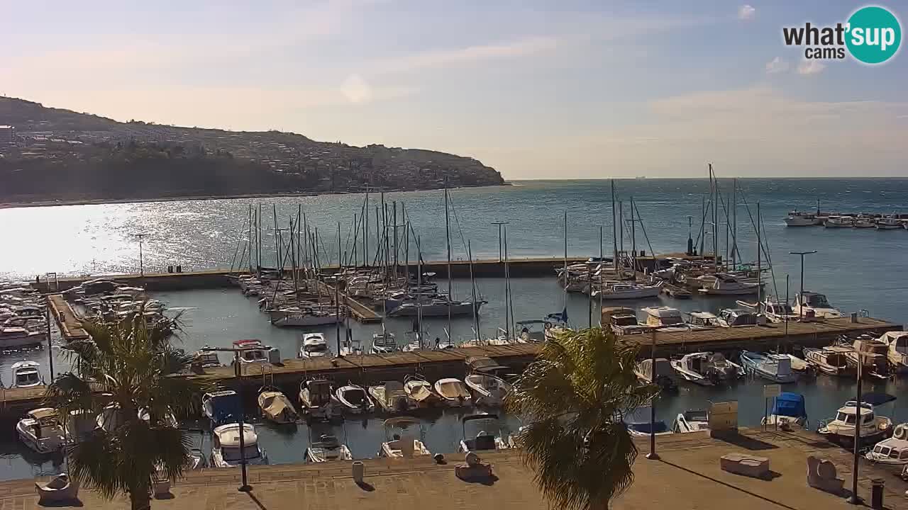 Spletna kamera Koper – Panorama na marino in promenado s Hotela Grand Koper