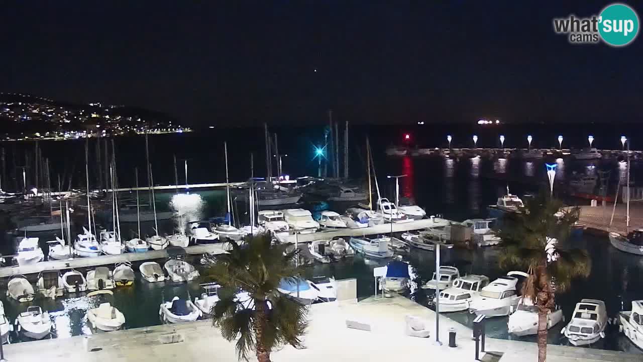 Webcam Koper – Panorama de la marina et de la promenade depuis le Grand Hotel Koper