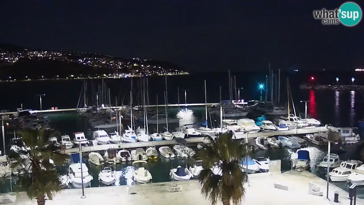 Webcam Koper – Panorama de la marina et de la promenade depuis le Grand Hotel Koper