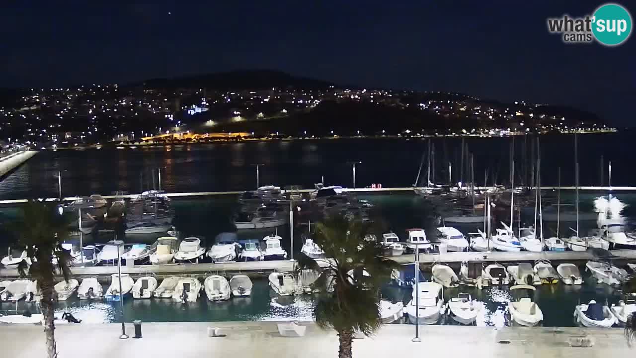 Webcam Koper – Panorama de la marina et de la promenade depuis le Grand Hotel Koper
