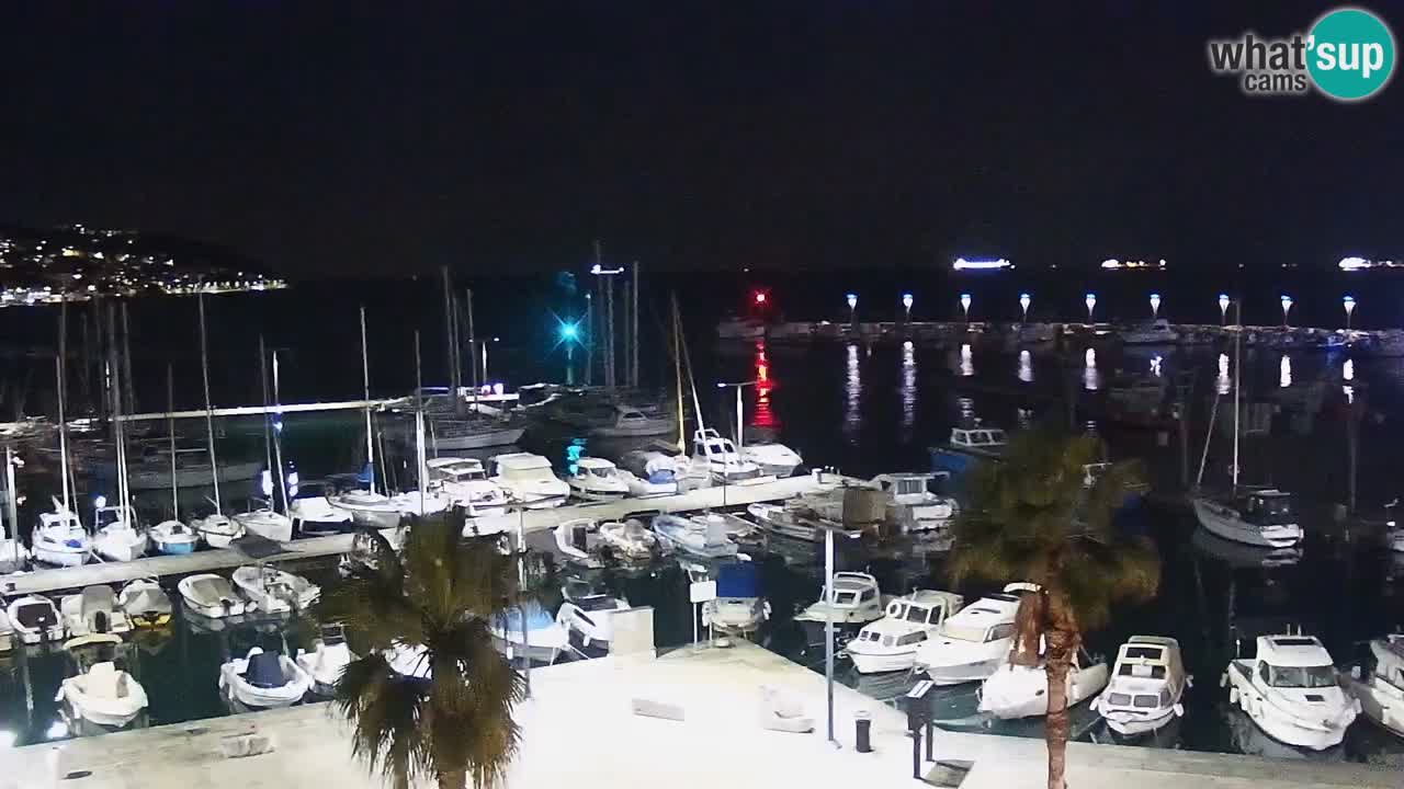 Webcam Koper – Panorama de la marina et de la promenade depuis le Grand Hotel Koper