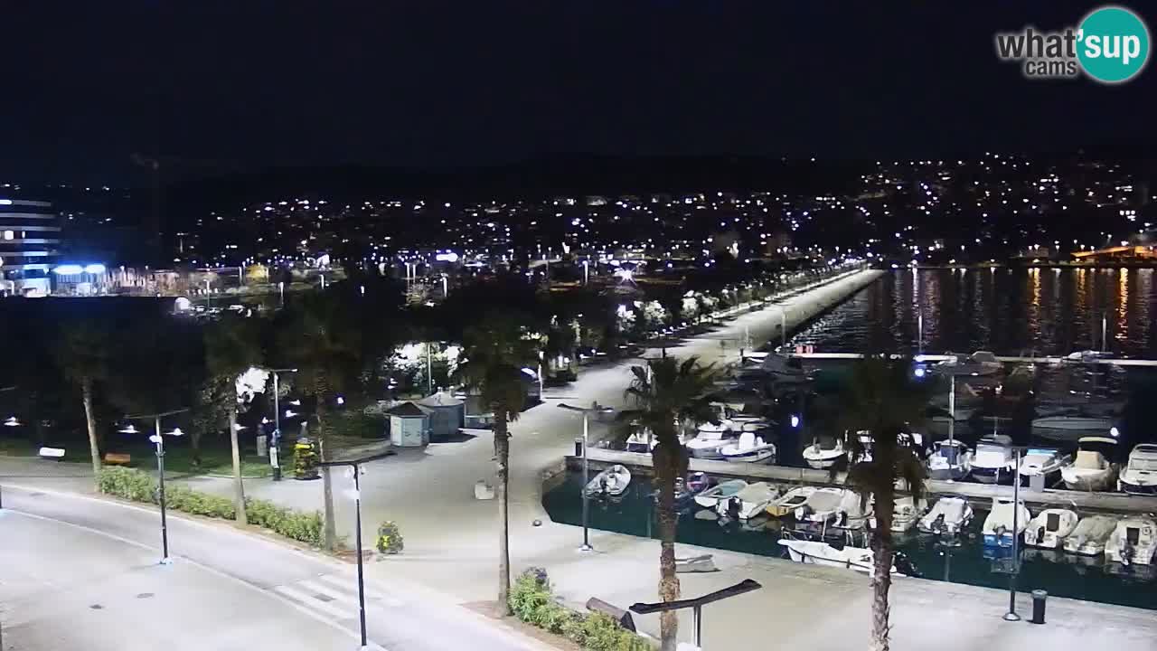 Webcam Koper – Panorama de la marina et de la promenade depuis le Grand Hotel Koper