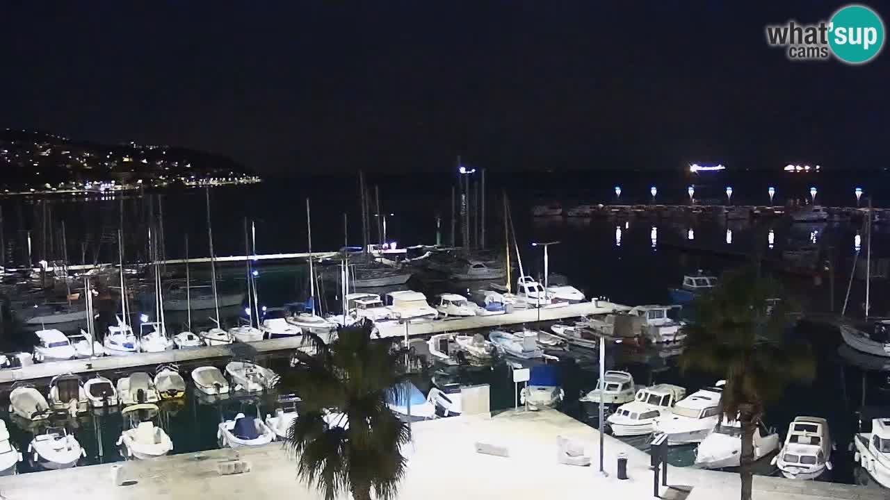 Webcam Koper – Panorama of the marina and promenade from the Grand Hotel Koper