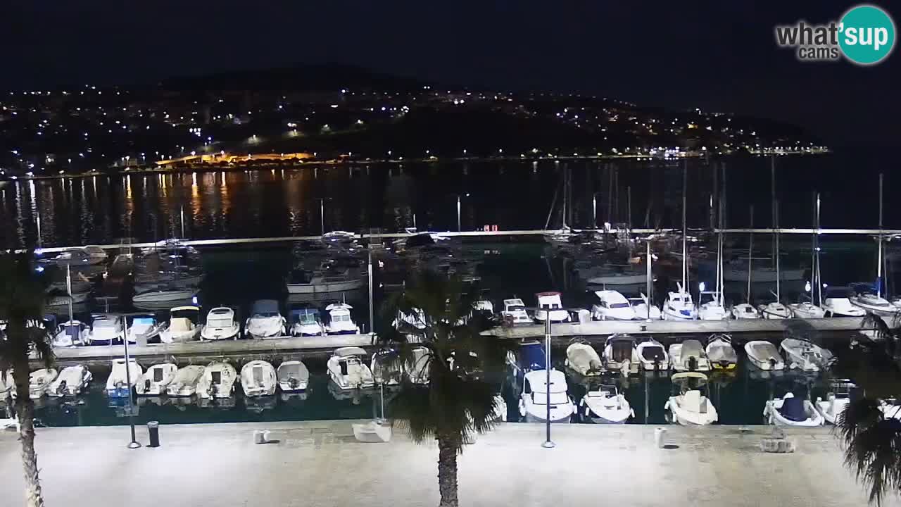 Webcam Koper – Panorama de la marina et de la promenade depuis le Grand Hotel Koper