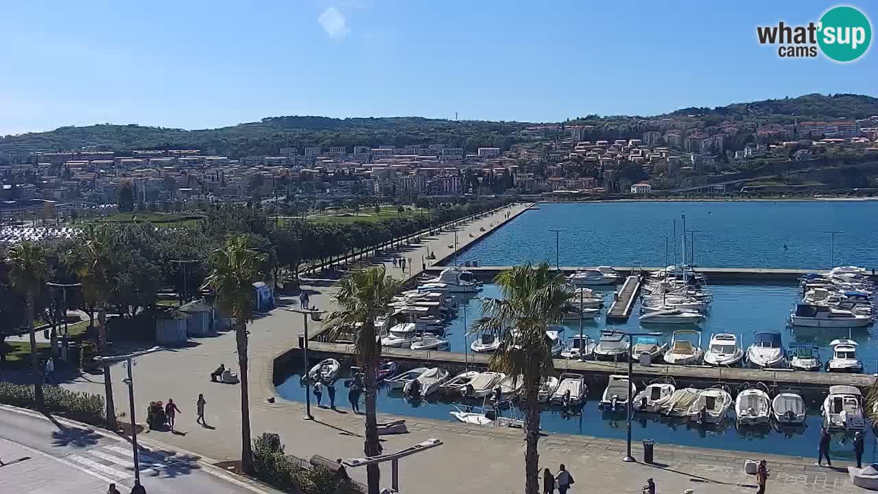 Webcam Capodistria – marina e lungo mare dall’Hotel Grand Koper