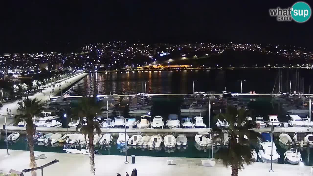 Webcam Koper – Panorama of the marina and promenade from the Grand Hotel Koper